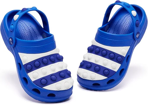 Vista 6 de Engtoy Zuecos para niños y niñas, zapatos de jardín sin cordones, sandalias divertidas y ligeras para la playa