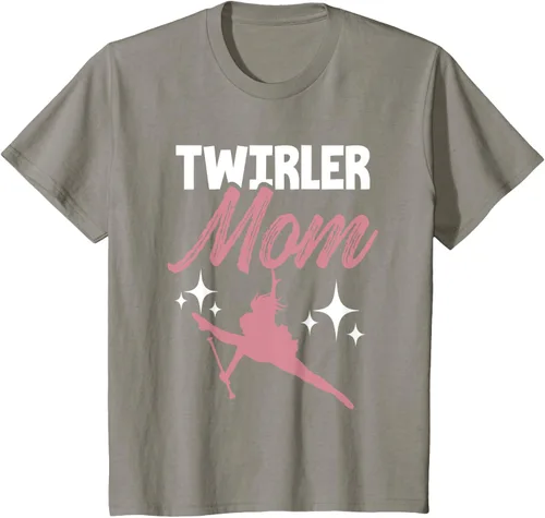 Vista 33 de Twirler Mom Baton Twirl Mother Majorette Twirling Camiseta, Negro, S