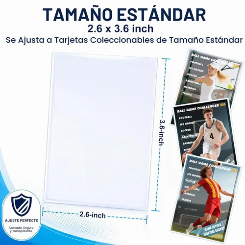 Vista 2 de 100 unidades de fundas de plástico para tarjetas con abertura superior, fundas Penny Soft para protectores de tarjetas de béisbol, adecuadas