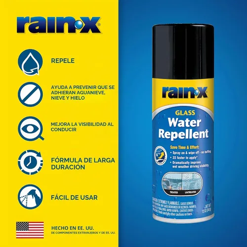Vista 3 de Rain-X 630168 Aerosol repelente de agua para vidrio 12 onzas.