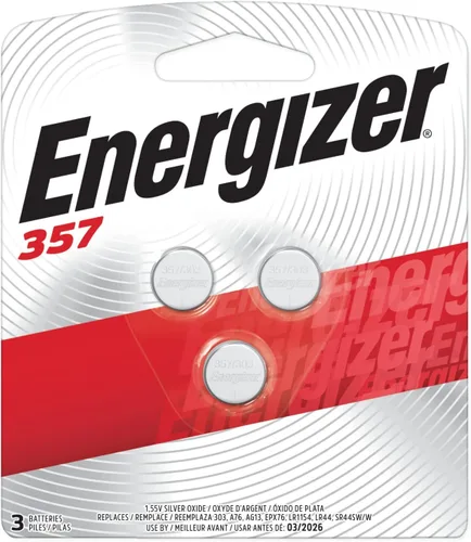 Vista 9 de Energizer Baterías 357/303 (paquete de 3), pilas de botón de óxido de plata de 1.5 V