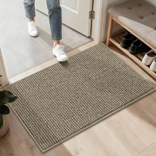 Vista 37 de BEQHAUSE Alfombra de Entrada de 20"x32" Tapete Interior para Puerta Antideslizante Lavable, Alfombras de Pasillo Absorbentes y Resistentes a Manchas