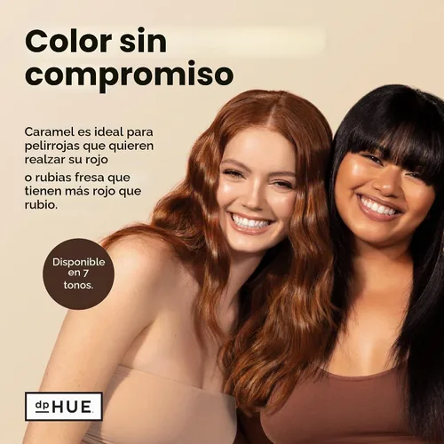 Vista 5 de dpHUE Glossy Glaze, Caramel - Brillo líquido para el cabello en la ducha para un brillo luminoso y un color transparente, sin parabenos, SLS y SLES