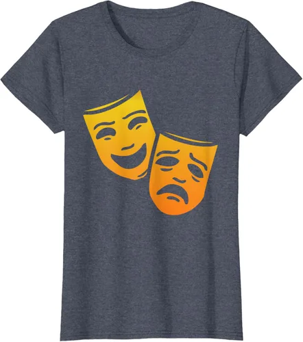 Vista 42 de Comedia y tragedia griega teatro máscaras camiseta