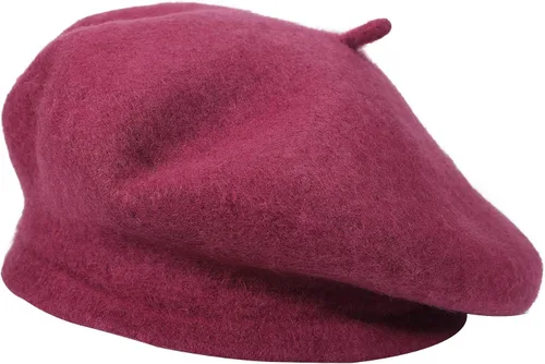 Vista 43 de ZLYC - Boina francesa de lana unicolor para mujeres y niñas