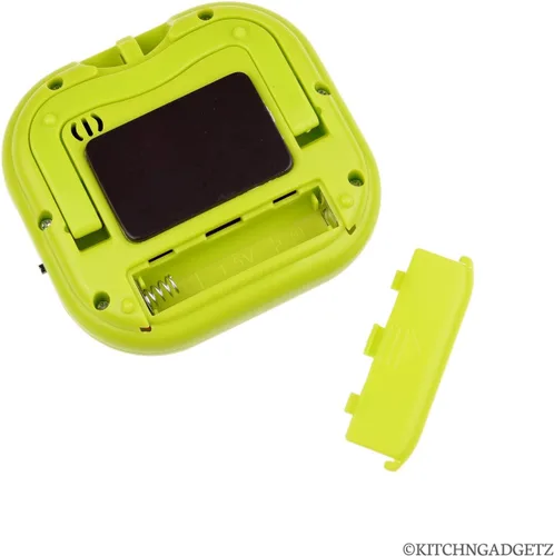 Vista 5 de Reloj despertador digital de cocina con temporizador de cuenta regresiva, juego de 2, azul fresco y verde, pantalla LCD grande, botones para minutos