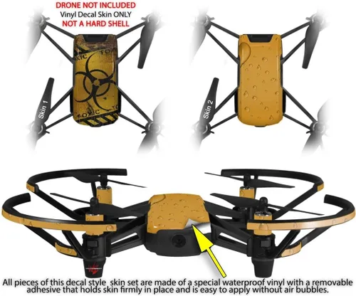 Vista 2 de Skin Decal Wrap 2 Pack Compatible with DJI Ryze Tello Toxic Decay Drone NOT Included