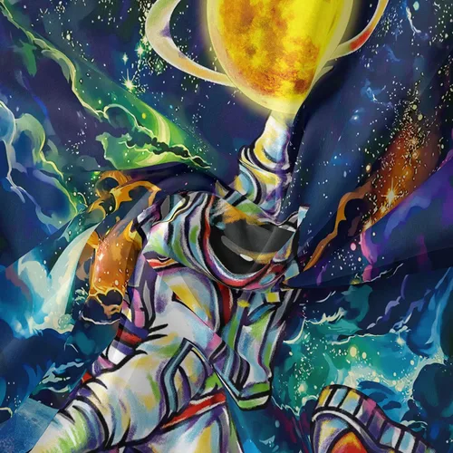 Vista 6 de Tapiz de tarjeta de tarot de constelación y estrella, tapiz botánico de fase lunar, tapiz de sol y luna, tapiz de astronauta, tapiz estético bohemio