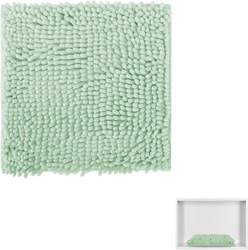 Vista 13 de Alfombra escolar de chenilla, 100% microfibra, con respaldo antideslizante para decoración de casillero (negro, 10 x 10)