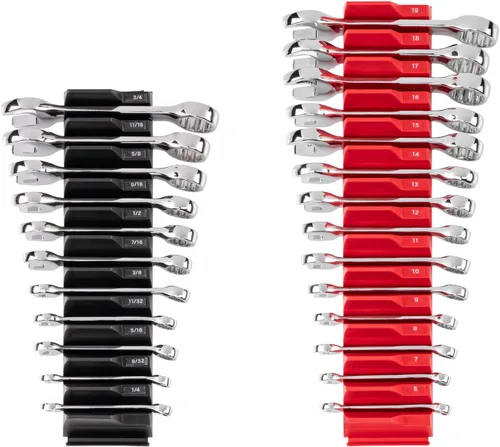 Vista 8 de TEKTON Juego de llaves combinadas Stubby con soporte, 11 piezas (1/4-3/4 pulgadas) WCB92401