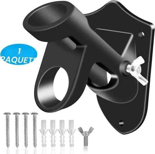 Vista 2 de BONWIN - Soportes para mástil de bandera de 1 pulgada con accesorios para montaje en pared de casa, diámetro interior de 1 pulgada, dos posiciones