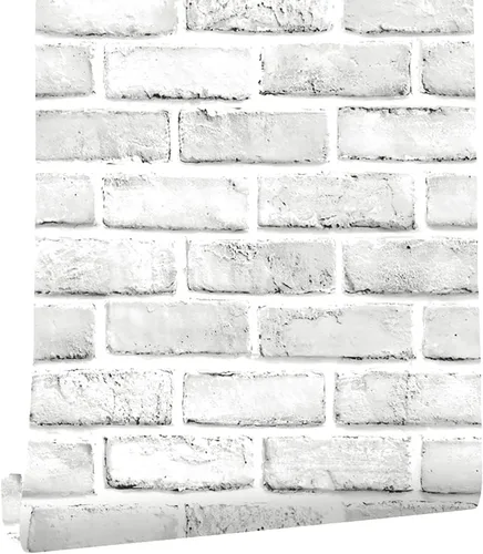 Vista 8 de Cohoo Home - Papel pintado de ladrillo rojo para desprender y pegar, papel adhesivo de 18 pulgadas de ancho por 118 pulgadas de largo, papel