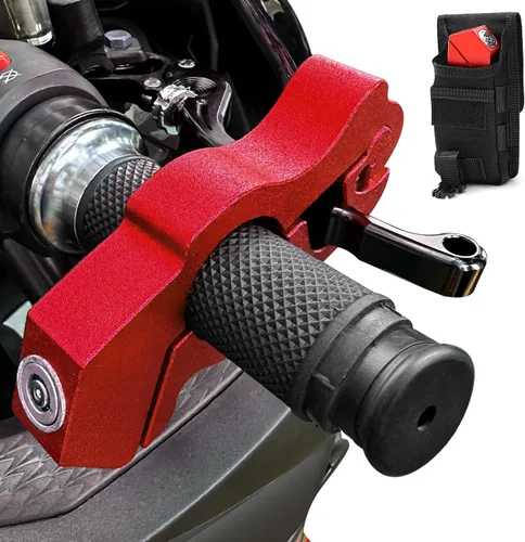 Vista 7 de Candados de Motocicleta de Servicio Pesado – Candados Antirrobo de Acelerador y Freno para Motocicleta de Cross, Ciclomotor, Scooter y ATV