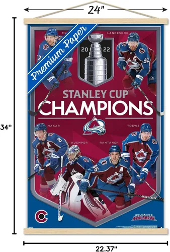 Vista 7 de Trends International NHL Colorado Avalanche - Póster conmemorativo de la Copa Stanley Champions 2022, 22.375 x 34 pulgadas, paquete de impresión