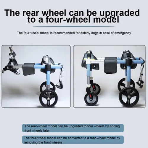 Vista 2 de Dog Wheelchair for Back Legs Pet Light Weight Dog&Cat&Pets Wheelchair Cart Adjustable Dog Cart, Disabled, Paralysis, Hind Limb Weak Pet, with Leg