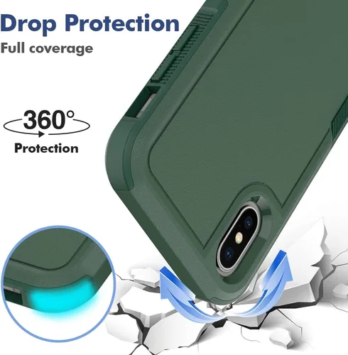 Vista 165 de Jeylly Funda para iPhone SE/Funda para iPhone 5S, Exterior de Plástico Duro que Absorbe Golpes + Interior de Silicona de Goma Defensor contra