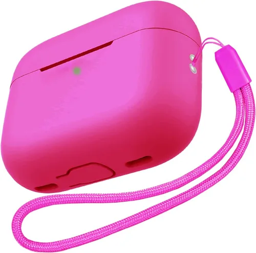 Vista 8 de Funda protectora para AirPods Pro 2, AirPods Pro de 2ª generación [2022], funda protectora de silicona suave a prueba de golpes con correa de mano