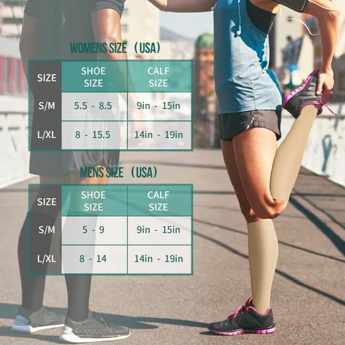 Vista 101 de Paquete de 3 pares de calcetines de compresión médica para mejorar la circulación de mujeres y hombres, para correr, hacer deporte y amamantar
