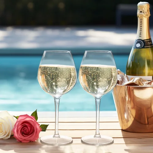 Vista 7 de Copas de vino flotantes para piscina con tapas de taza, juego de 2, copas de vino inastillables junto a la piscina, taza flotante, tina de piscina