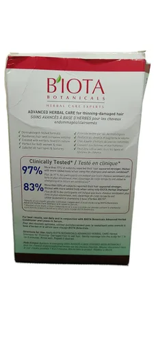 Vista 4 de B'iota Botanicals, Herbal Care Experts, Shampoo para el cuidado diario para cabello delgado normal/seco, 10.1 oz, paquete de de 1