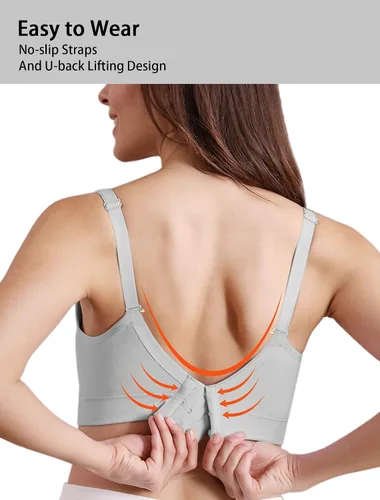 Vista 5 de iloveSIA Nursing Bras for Mom Breastfeeding, Seamless Supportive Sleep Bra for Maternity Postpartum S-2XL 3Pack