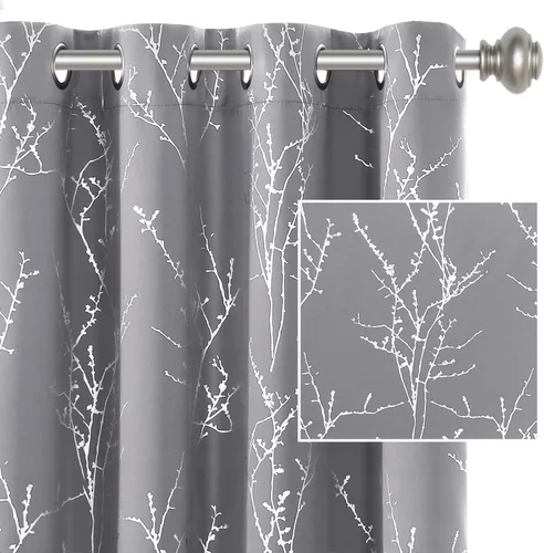 Vista 10 de H.VERSAILTEX Cortinas opacas con estrellas para habitación de niños y niñas, con bloqueo de luz completa, bonitas cortinas gruesas y suaves