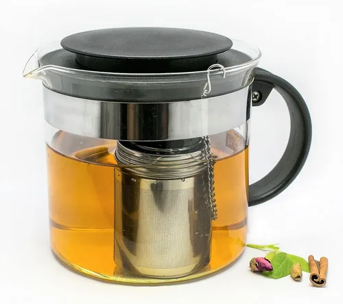 Vista 8 de URBAN ESCAPE - Té más empinado para hojas de té sueltas (paquete de 2 unidades, grande para tetera/hervidor y pequeño para taza/taza de 20 onzas)