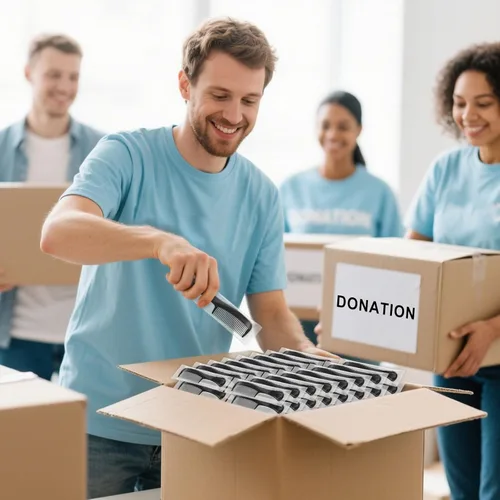 Vista 6 de Peines a granel envueltos individualmente, paquete de 50 peines desechables