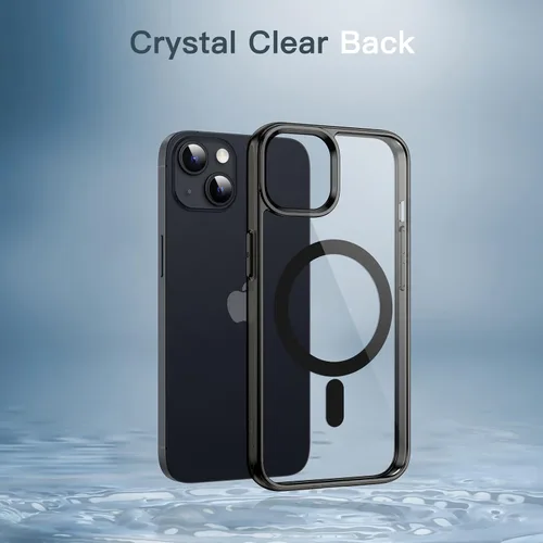 Vista 5 de JETech - Carcasa magnética para iPhone 14, color negro Compatible con MagSafe, funda protectora a prueba de golpes, resistente a los arañazos
