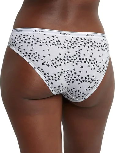 Vista 4 de Hanes Women's Originals Bikini Panties, Breathable Stretch Cotton Underwear, Assorted, 6-Pack