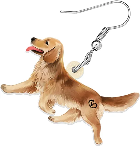 Vista 4 de Lindos aretes de acrílico para perro, diseño de perro salchicha y perro salchicha, joyería para regalar a chihuahua para mujeres y niñas, niños