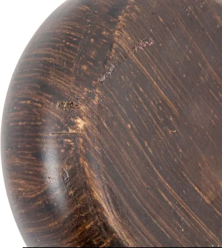 Vista 3 de Jarrón decorativo de madera de paulownia, acabado espresso