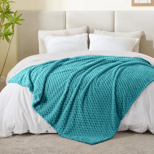 Vista 34 de BEDELITE Manta de forro polar para sofá y cama, manta decorativa de jacquard 3D de almendra, súper suave y acogedora, manta mullida cálida adecuada