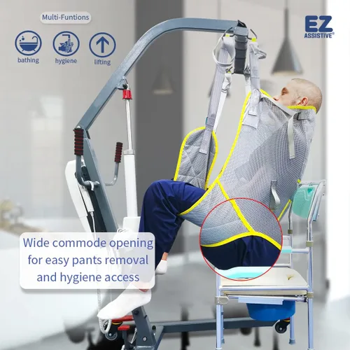 Vista 5 de EZ Assistive Eslinga universal para higiene, soporte acolchado para el paciente, reutilizable y lavable, para trasladar pacientes a cómodos e
