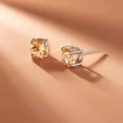 Vista 23 de Amazon Essentials Aretes redondos de plata de ley con piedra natal (anteriormente colección Amazon)