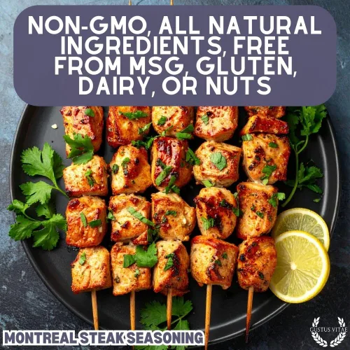 Vista 8 de Montreal - Condimento para carne, auténtica mezcla de especias gourmet artesanales, sin OMG, empaquetado en latas magnéticas, sostenible, cultivado