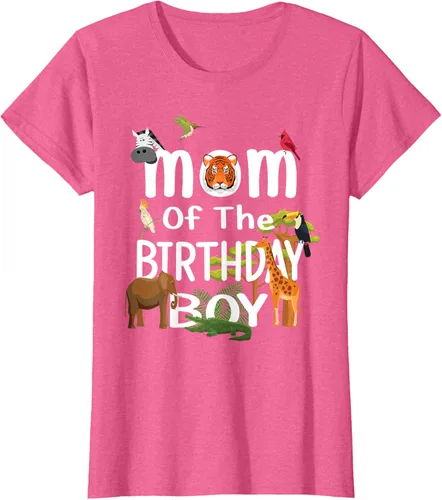 Vista 69 de Camiseta de fiesta de animales con temática de zoológico para niño de cumpleaños, Negro