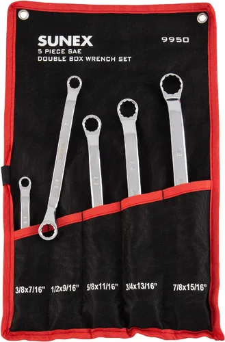 Vista 9 de Sunex Tools 9707M Juego de llaves combinadas métricas jumbo, 7 piezas (incluye caja de rollo)