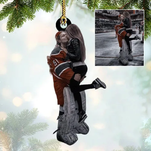 Vista 12 de Adorno acrílico de hockey personalizado 2026, decoración personalizada para árbol de Navidad, regalo único de recuerdo festivo para jugadores