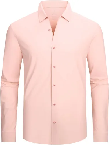 Vista 37 de Alex Vando - Camisa para hombre de manga larga con ajuste regular 06 negro