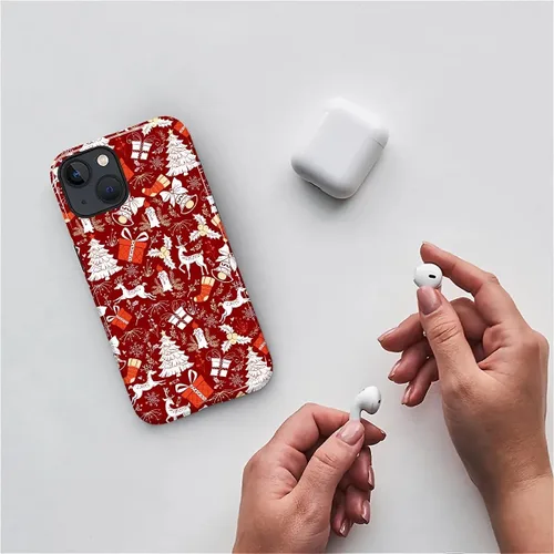 Vista 7 de Funda para iPhone 13 iPhone 14, a prueba de golpes, funda protectora híbrida de 2 capas, doble protección contra caídas, antiarañazos, diseño