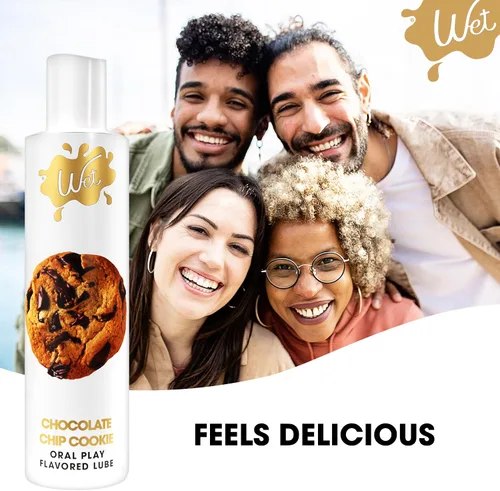 Vista 5 de Wet Chocolate Chip Cookie - Lubricante comestible con sabor a galleta de chispas de chocolate, personal, para hombres, mujeres y parejas De larga
