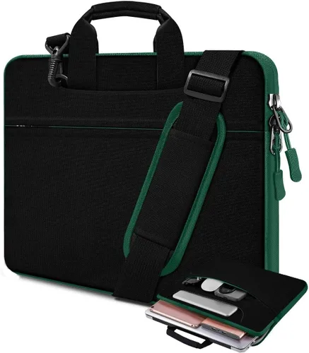 Vista 18 de Funda para laptop de 13.3 pulgadas con correa para el hombro, maletín delgado para computadora con correa compatible con MacBook Air/Pro 13/Pro 14