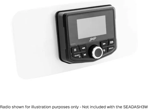 Vista 3 de STINGER SEADASH3W - Kit de radio universal marino de 3 pulgadas, acabado blanco que se adapta a todas las radios de calibre de 3 pulgadas