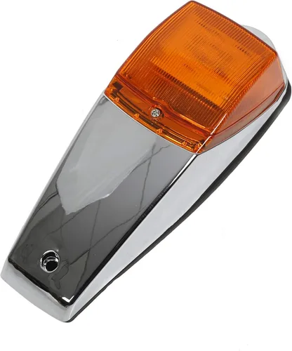 Vista 8 de 5 luces LED ámbar de 31 luces LED para techo de cabina con base cromada compatible con Peterbilt Kenworth Freightliner Volvo Mack