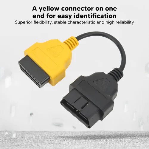 Vista 5 de Qinlorgo Cable OBD2, instalación fácil de la prueba de diagnóstico del cable de extensión del ABS OBD2 para el escáner auto del ECU