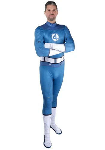 Vista 3 de Disfraz para Hombre del Sr. Fantástico de Los Cuatro Fantásticos Zentai Multicolor