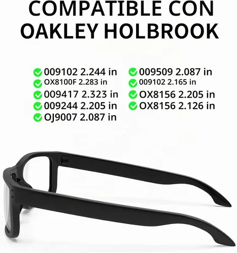 Vista 3 de EZReplace 1 Pair/2 Pairs Replacement Temple Arms for Oakley Holbrook OO9102 OO9244/Holbrook XL OO9417 Sunglasses Negro