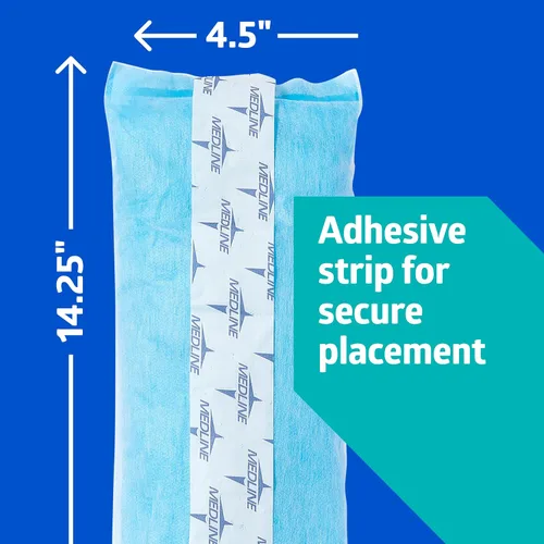 Vista 3 de Medline Almohadilla perineal absorbente 2 en 1 y paquetes de hielo frío instantáneo para cuidado posparto (8 unidades). Esencial listo para usar