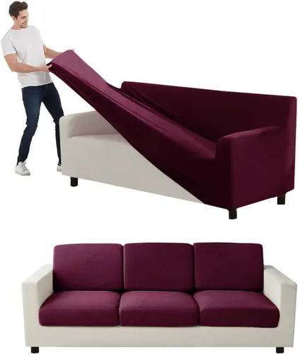 Vista 14 de Funda para Sofá de Terciopelo, Fundas Elásticas para Sofá para Funda Principal Separada/Respaldos y Cojines de Asiento, Funda para Sofá, para Fundas